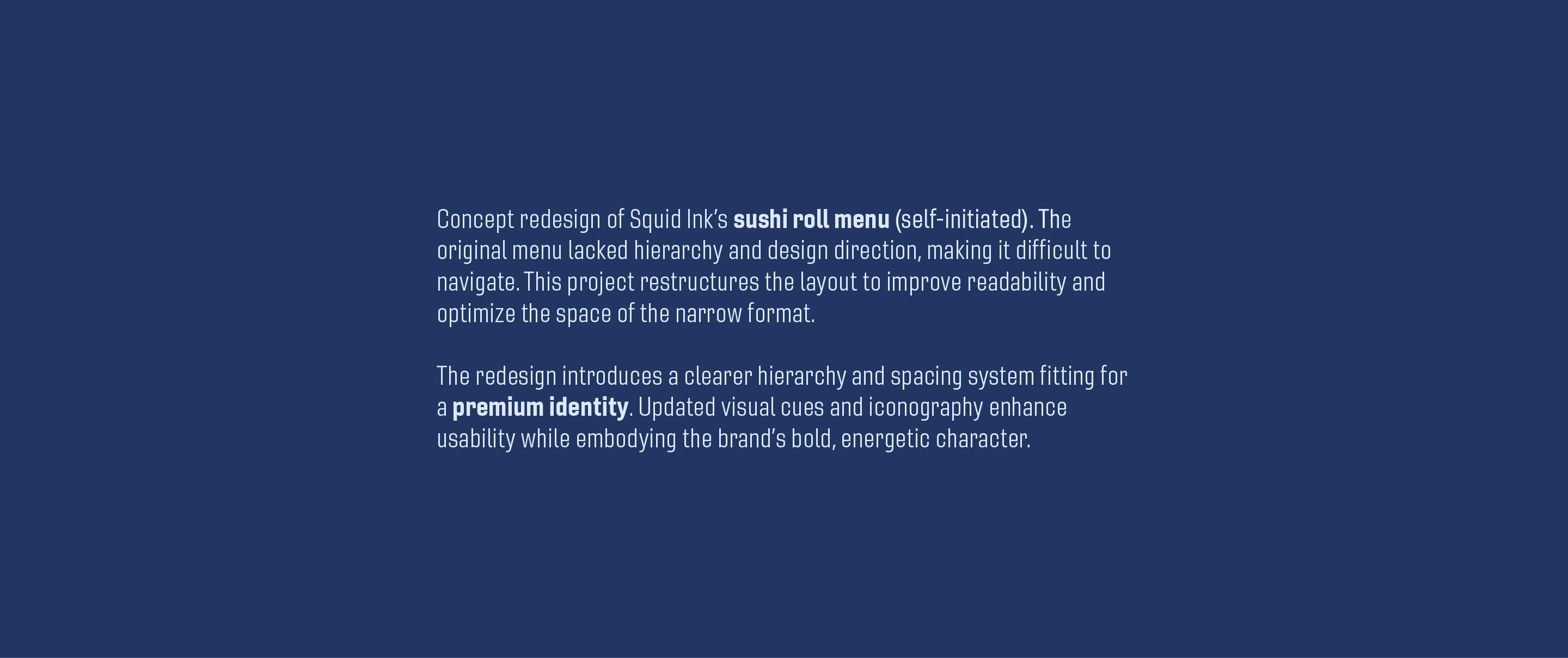 Squid Ink Menu project image 2